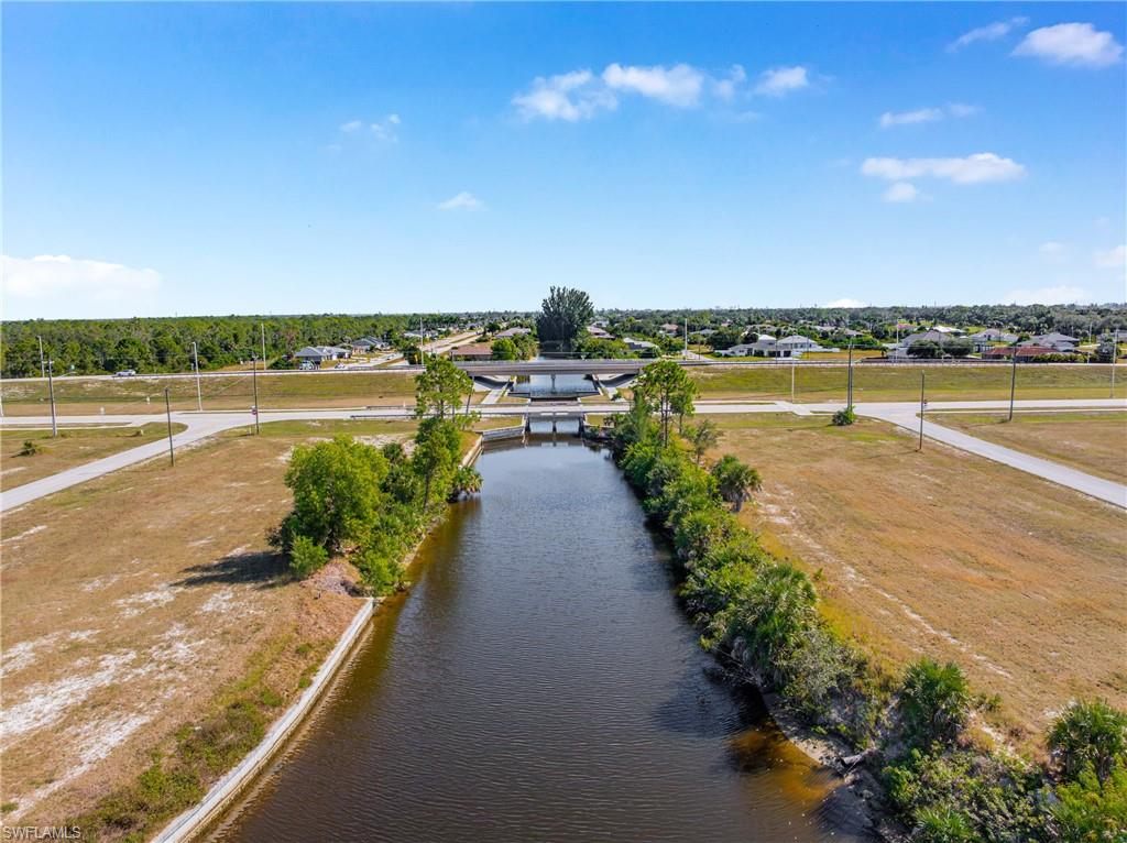 Drone / aerial view of a nearby body of water