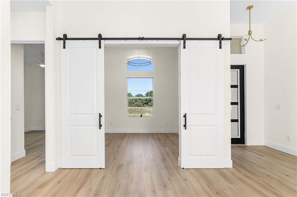 Barn doors into the Study