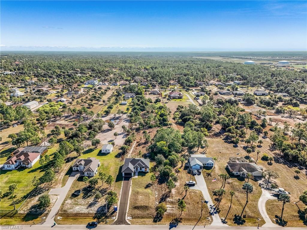 Aerial view of residential area