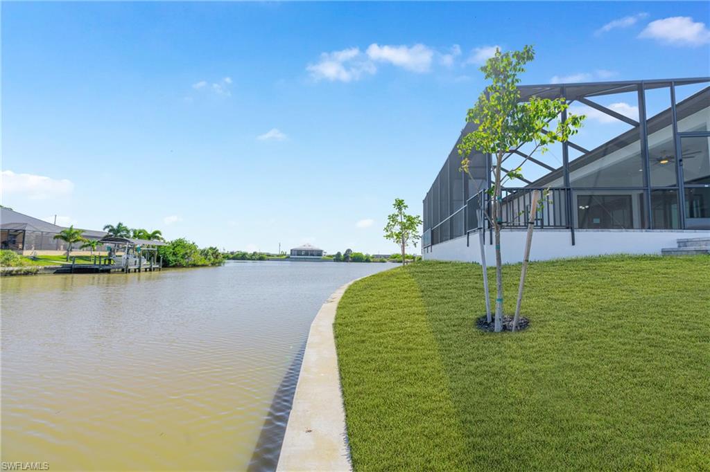 Water view featuring a boat dock