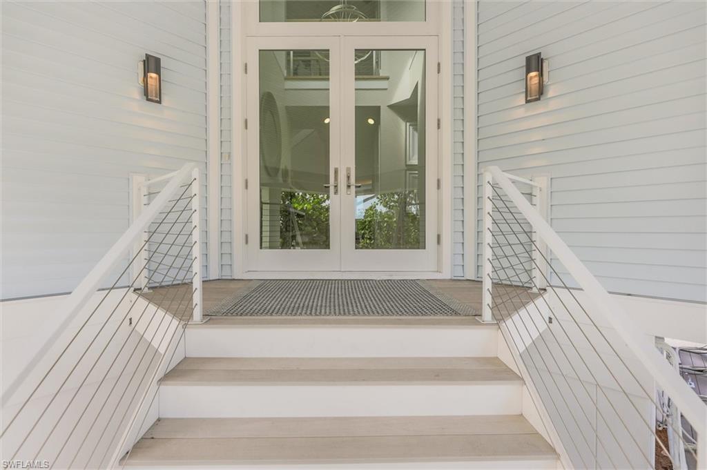 Stairs with french doors