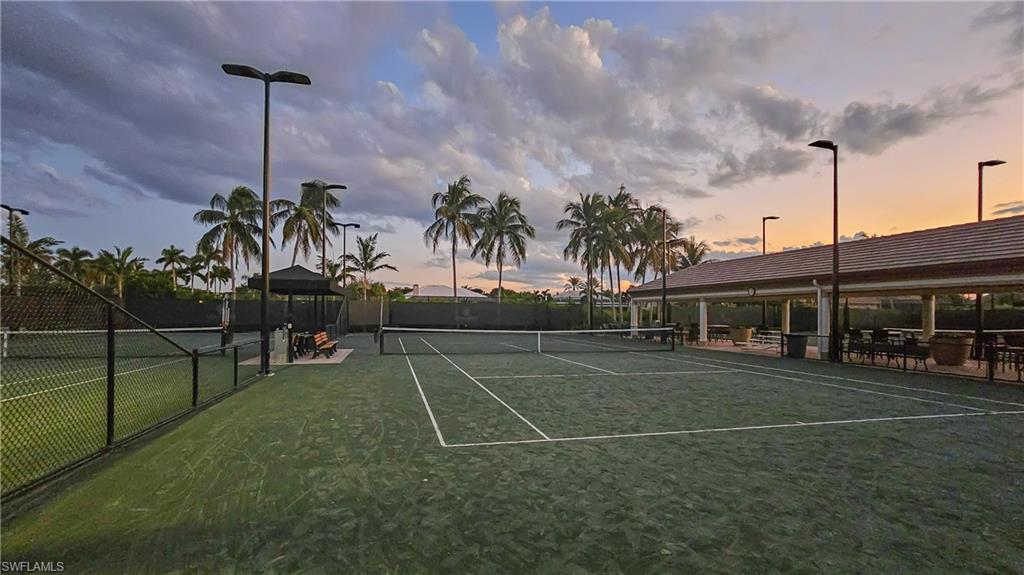 View of tennis court