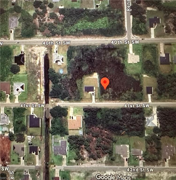 Aerial map of property and surrounding area