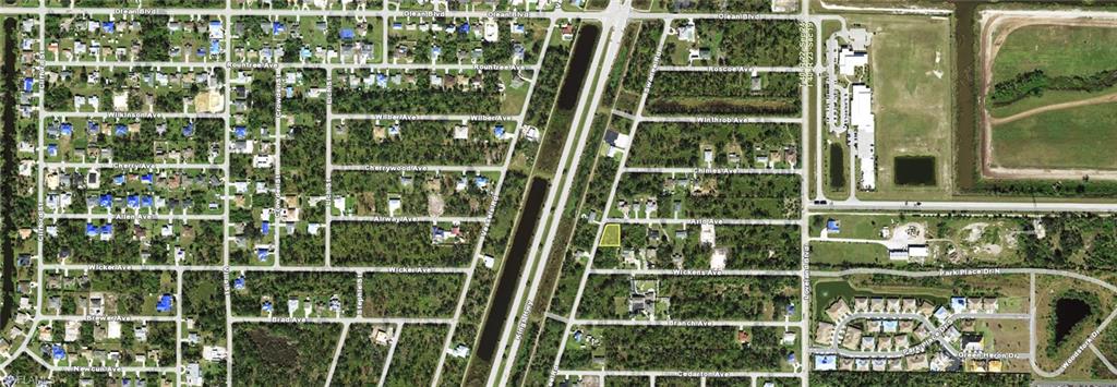 Aerial map of property and surrounding area