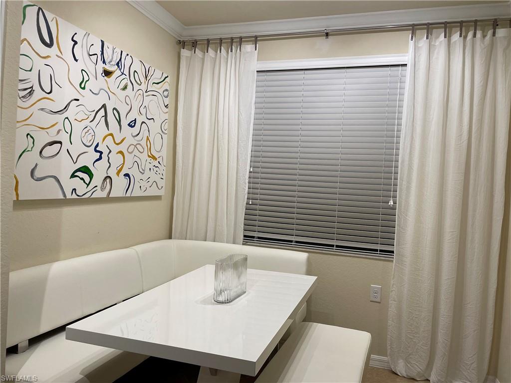 Kitchen nook for work space and relaxing dinners.