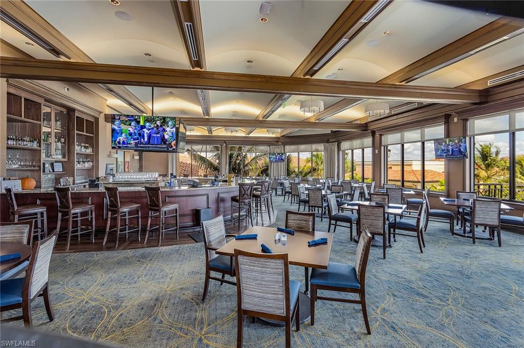 Indoor clubhouse dining area.