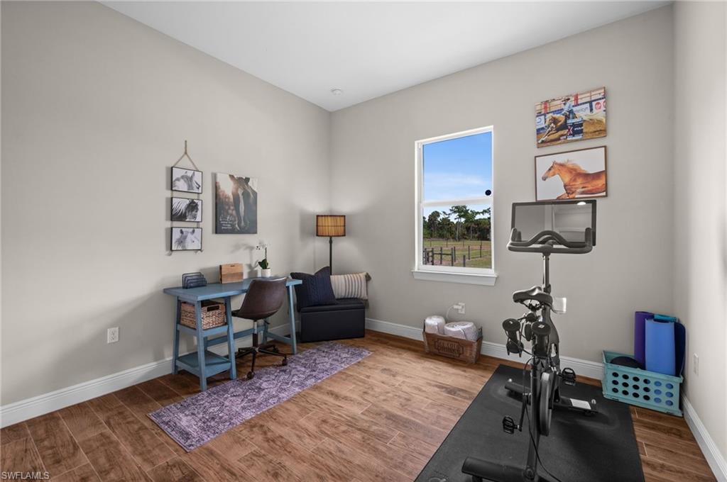 bedroom #4 being used as office/exercise room