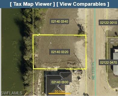 Aerial map of property and surrounding area