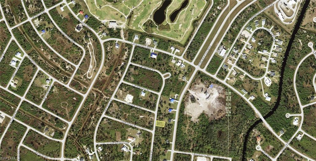 Aerial overview of property's location