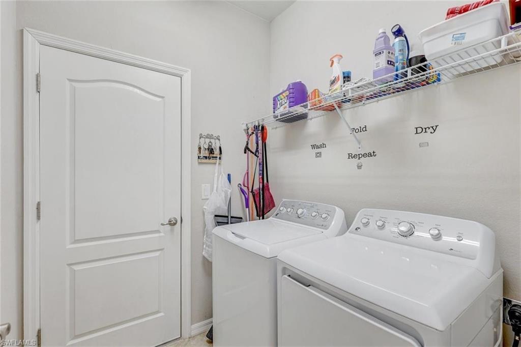Laundry area with independent washer and dryer