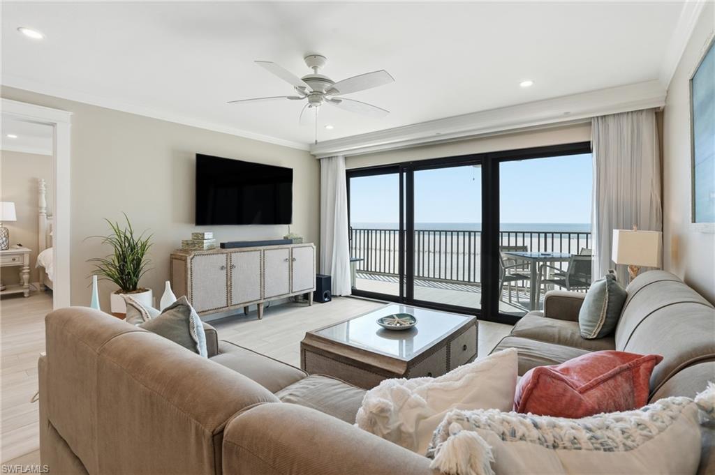 Living room area with Gulf views -virtually enhanced