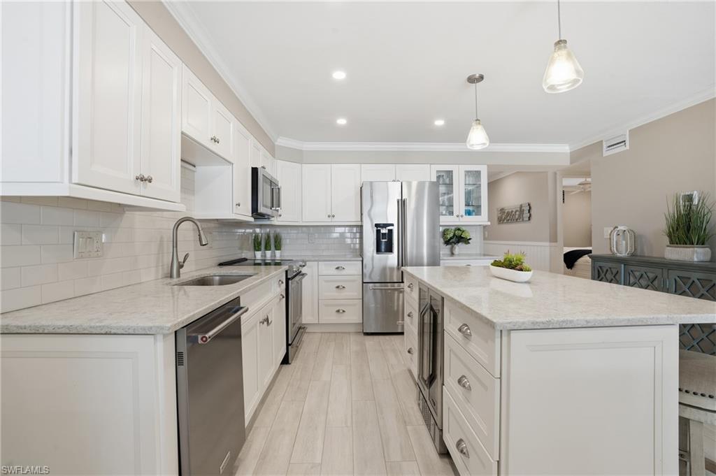 Updated kitchen with new appliances - virtually enhanced