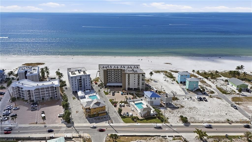 Aerial view of expansive coastline- virtually enhanced