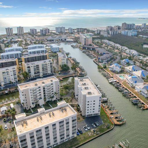View of urban area featuring a nearby body of water
