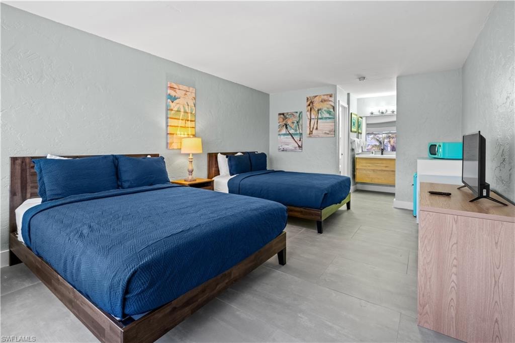 One of twelve hotel rooms