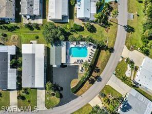 Aerial view of a pool area