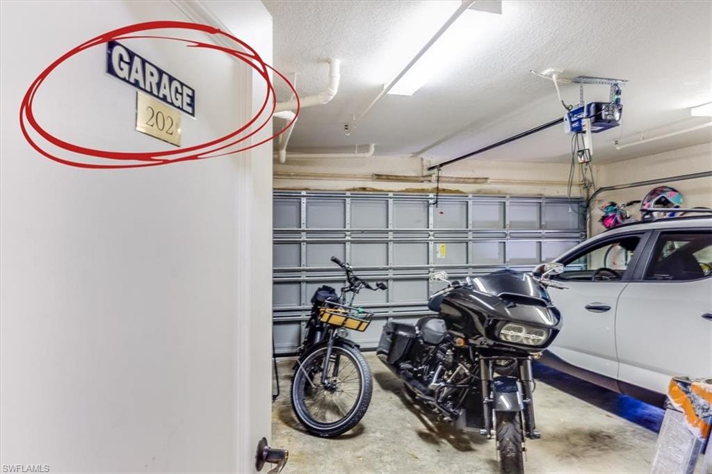 2 car garage, also great to use for storage