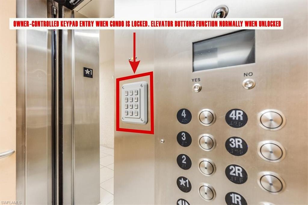GREY pad is private residents keypad.
