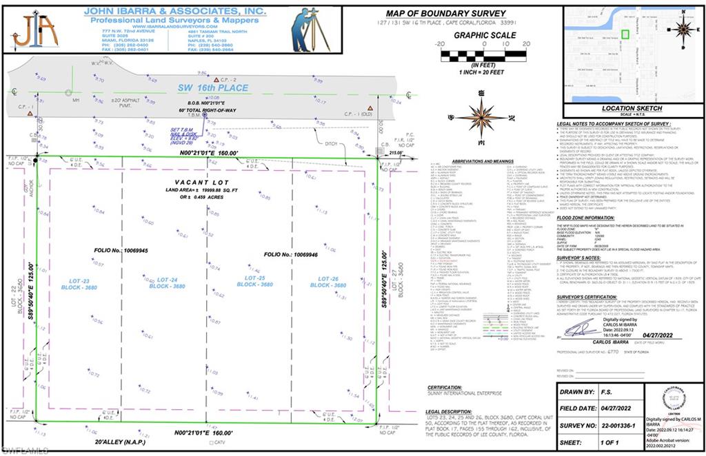 Survey map /