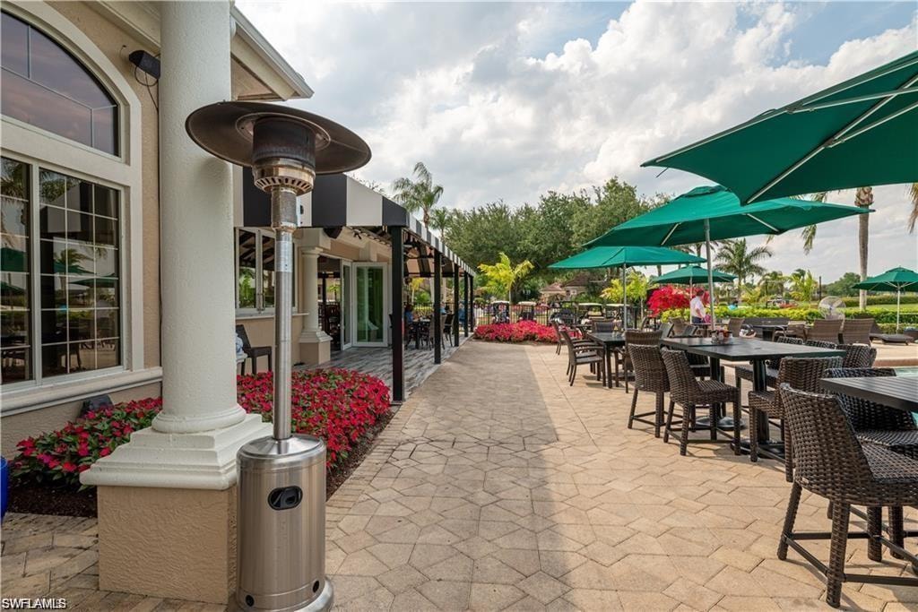 View of patio featuring outdoor dining area
