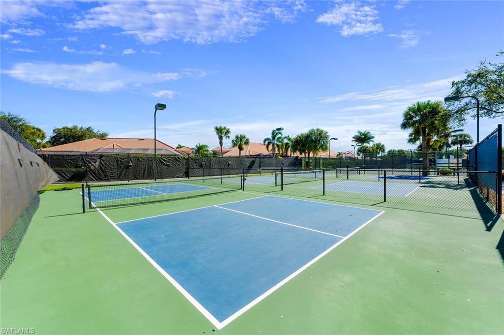 View of sport court with fence