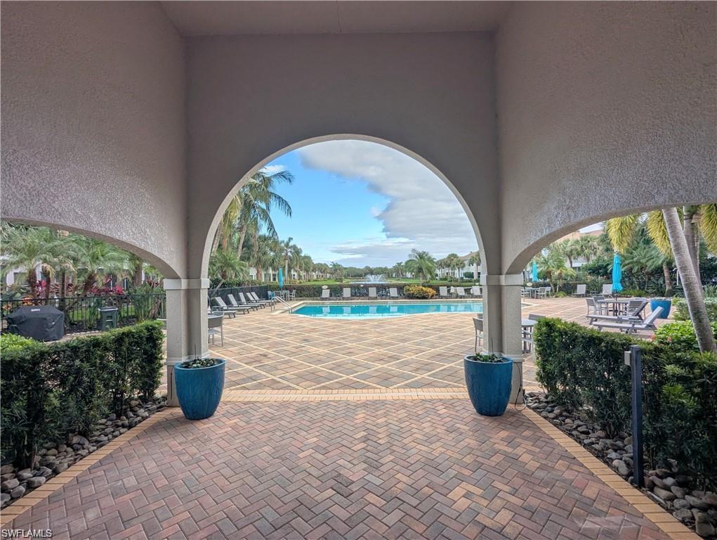 View of patio / terrace with a community pool