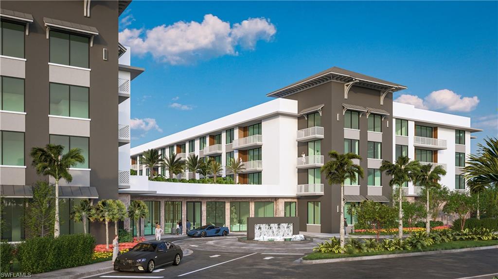 View of apartment building / complex featuring uncovered parking. Virtual Rendering
