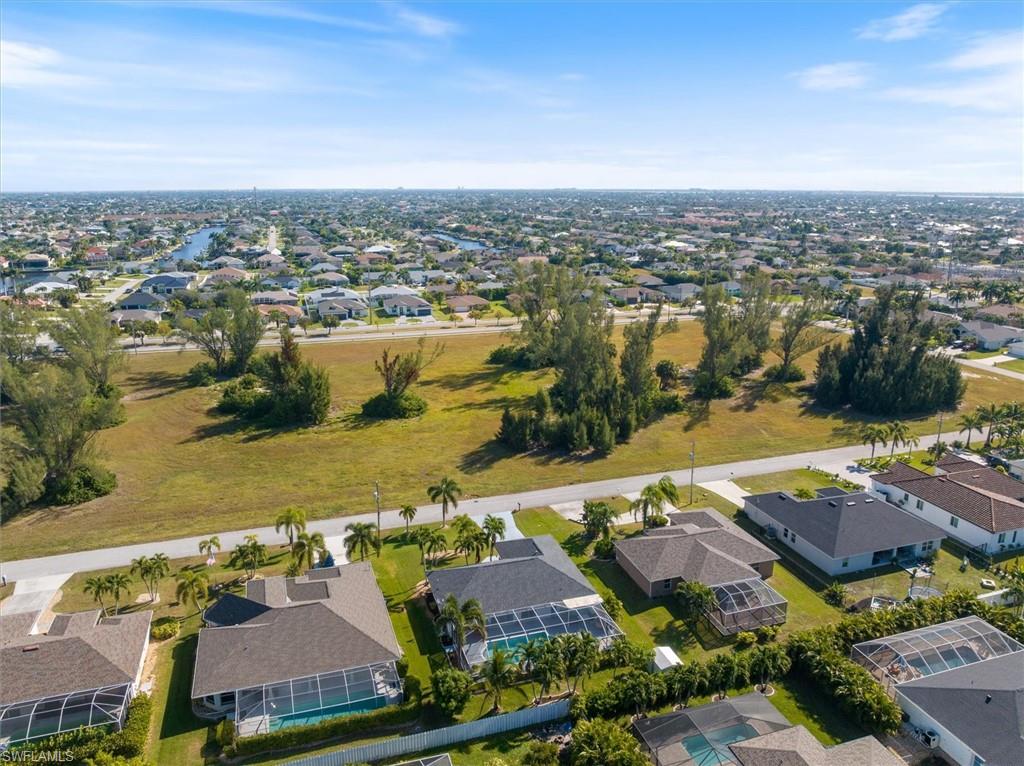 Aerial view of residential area