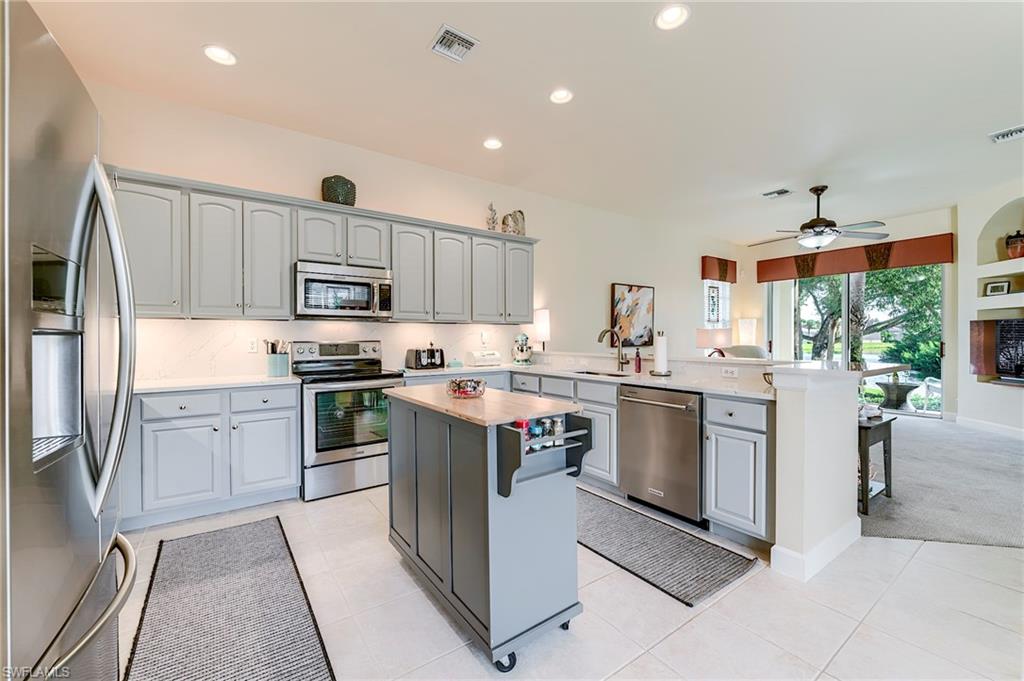 Entering the open kitchen and family room