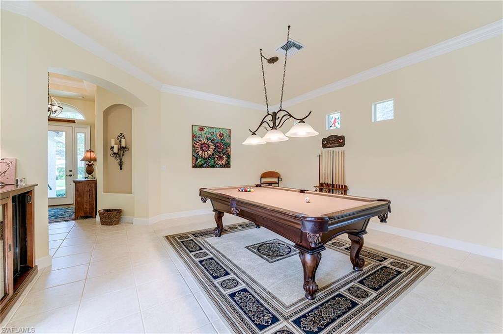 The pool table is high quality slate and can remain with the house