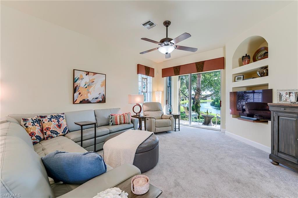 Family room with access to the screened patio/lanai