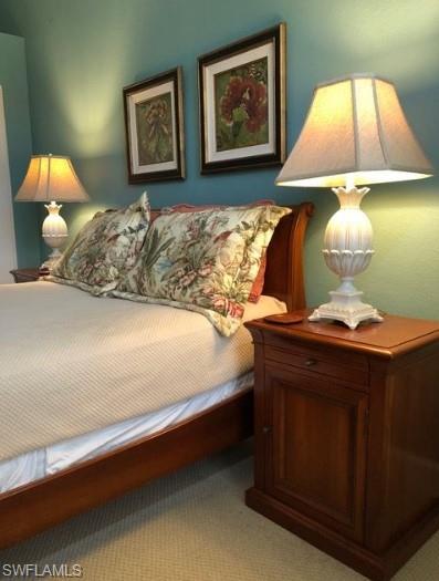 Bedroom with carpet floors