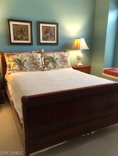 Bedroom with carpet floors