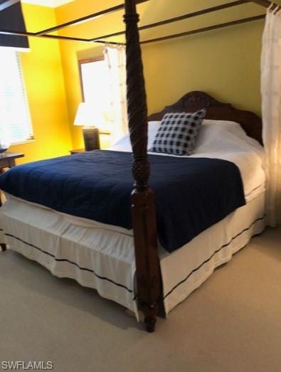 Bedroom with carpet flooring and multiple windows