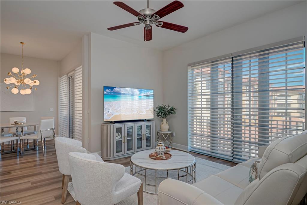 Tons of natural light in the open floor plan featuring light