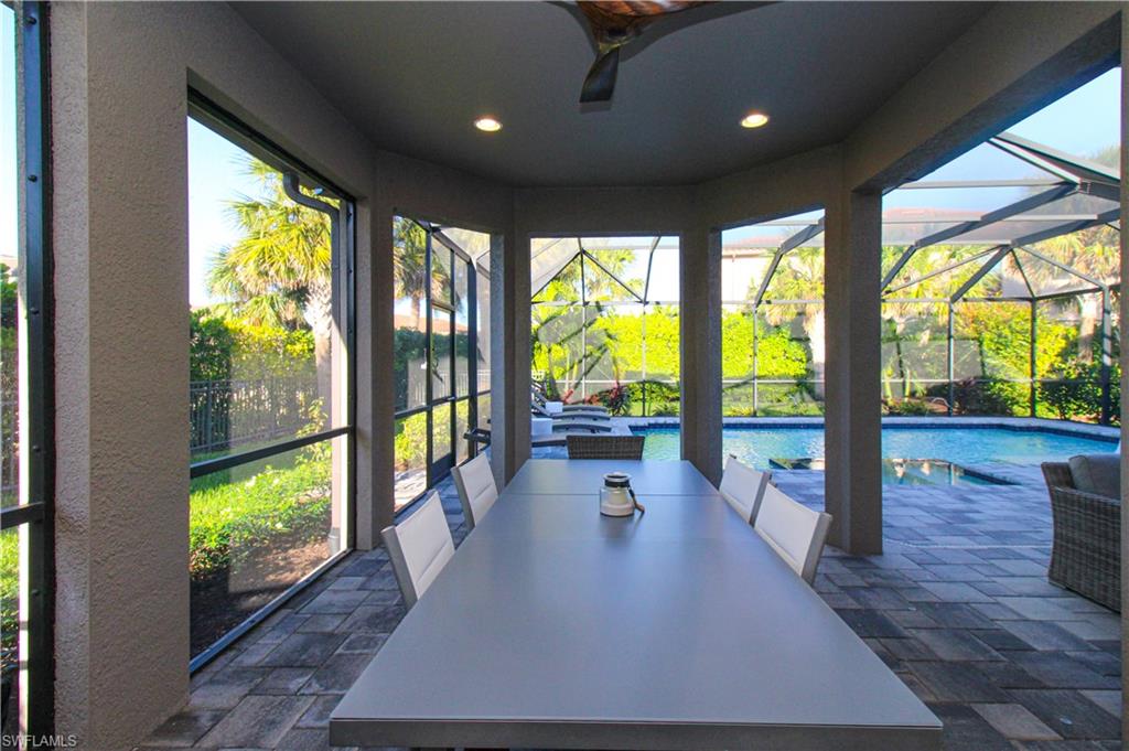 Unfurnished sunroom with a wealth of natural light