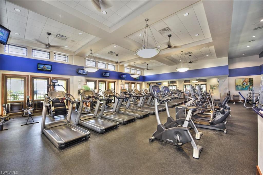 Community gym generously stocked!