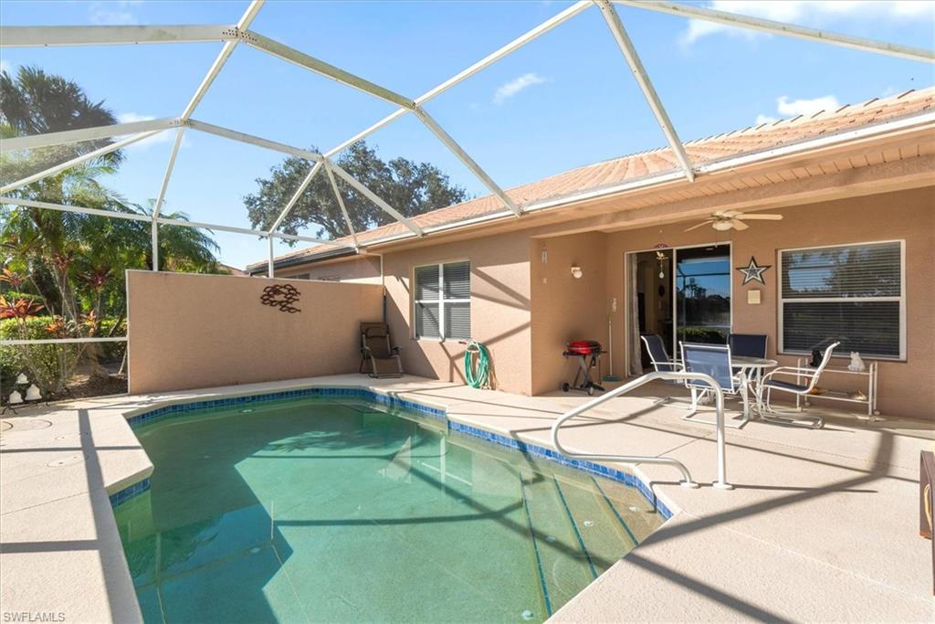 View of swimming pool and shaded cabana area!
