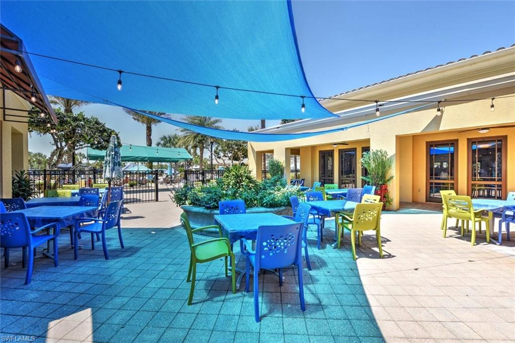 Outside casual seating area outside Soleil!