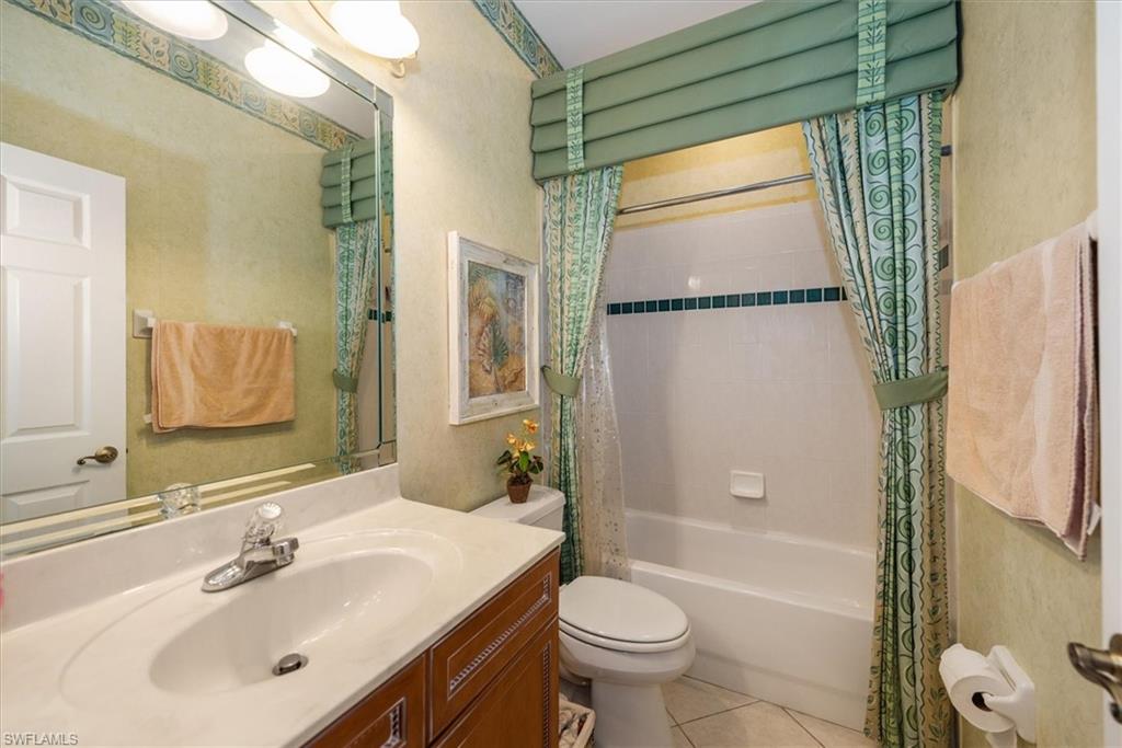 Bathroom complete with tub and shower!