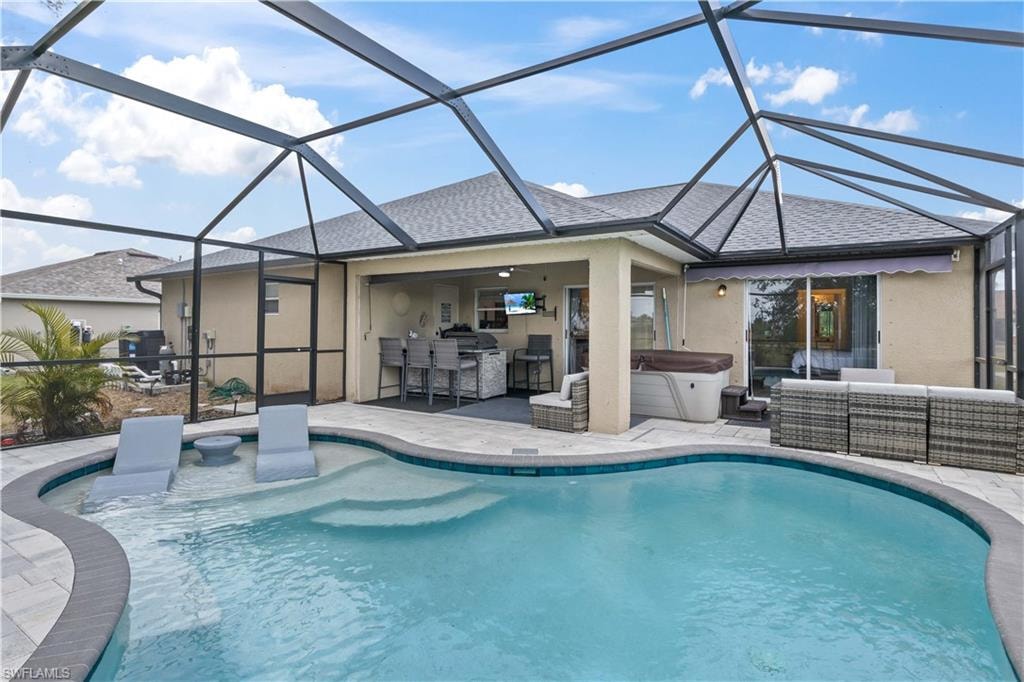 Whether you're entertaining guests or enjoying a quiet meal by the pool, this area seamlessly combines luxury and functionality, creating a perfect blend of relaxation and outdoor living.