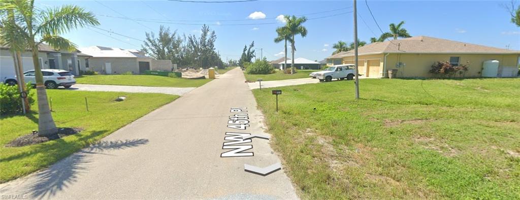 View looking down road