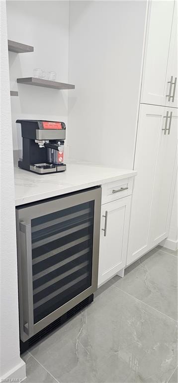 Detailed view of wine cooler