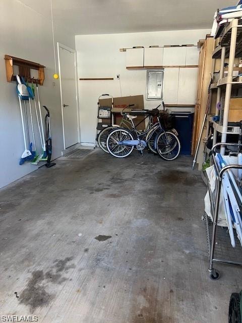 Garage with electric panel