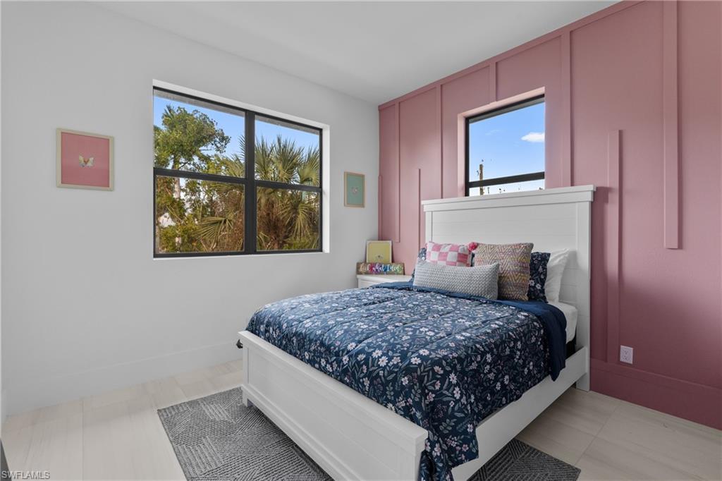 Bedroom with baseboards