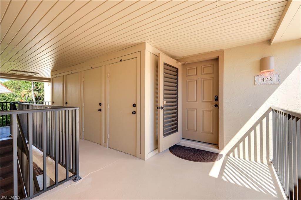 Just one flight up to your retreat...exterior storage closet for recreational gear
