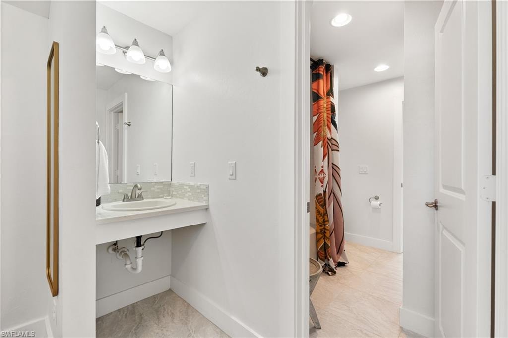 Each bedroom has a private sink area