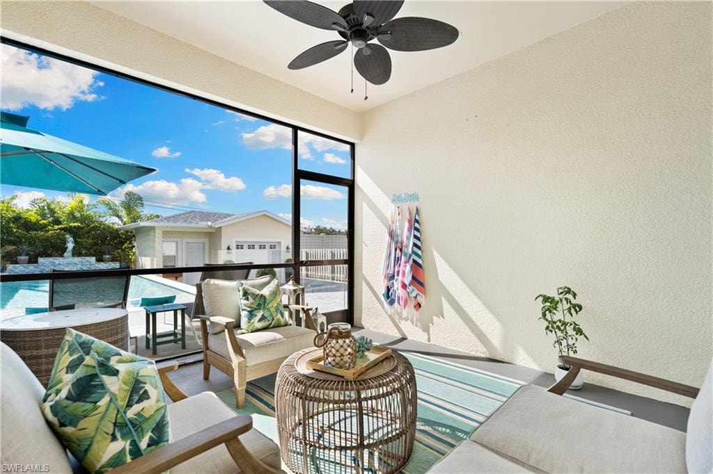 screened patio off kitchen and pool area