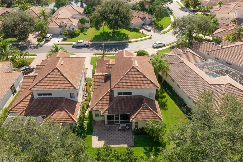 Aerial view of residential area