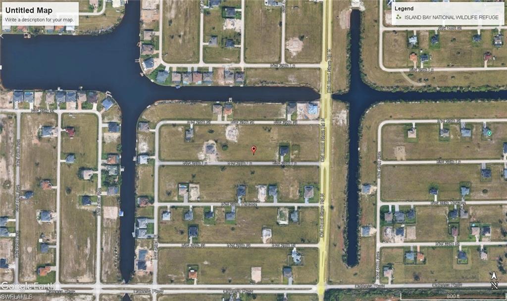 Aerial view of property's location